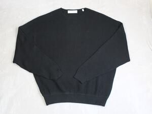 Fear Of God Essentials Sweater Mens Small Black Waffle Knit Minimalist